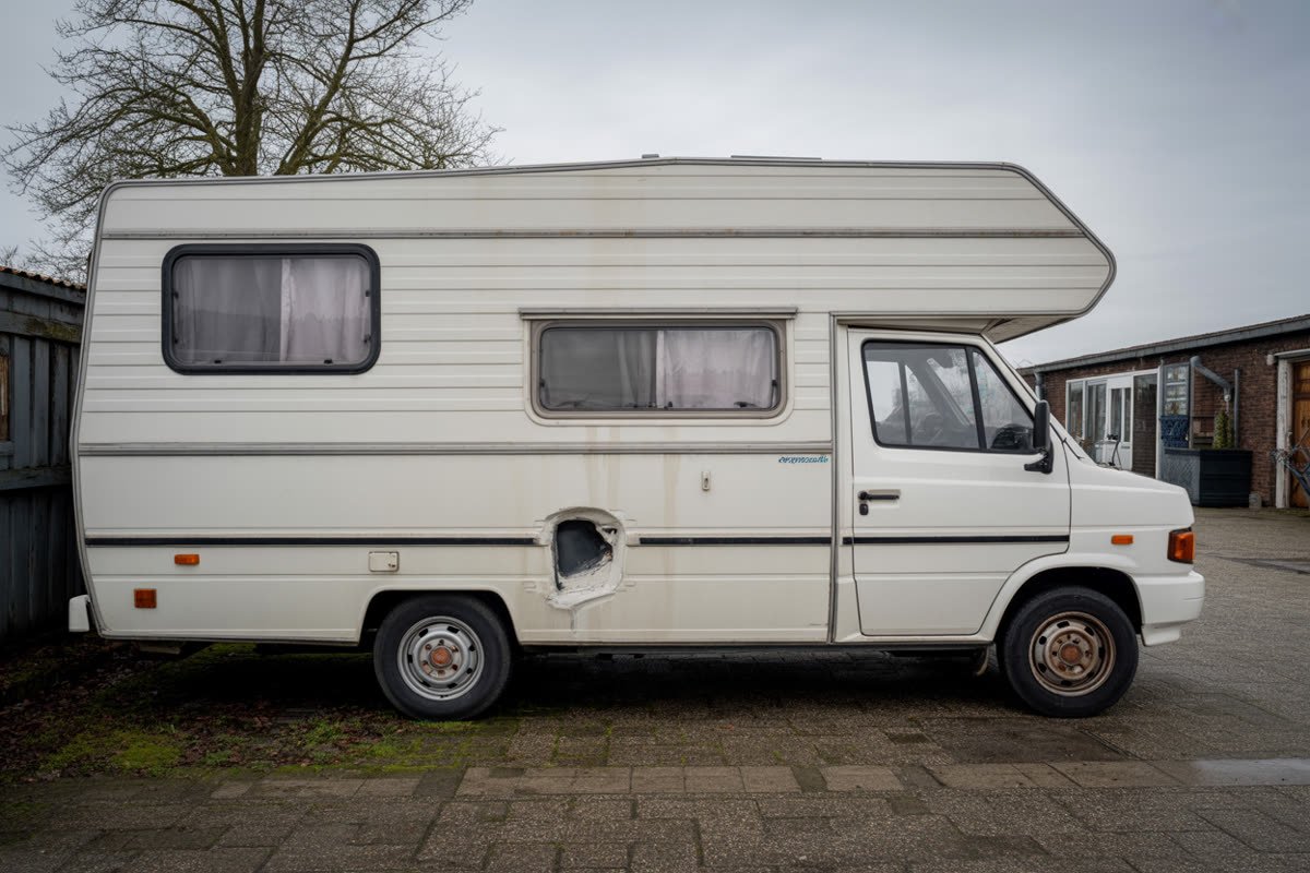 Mobilhome met schade